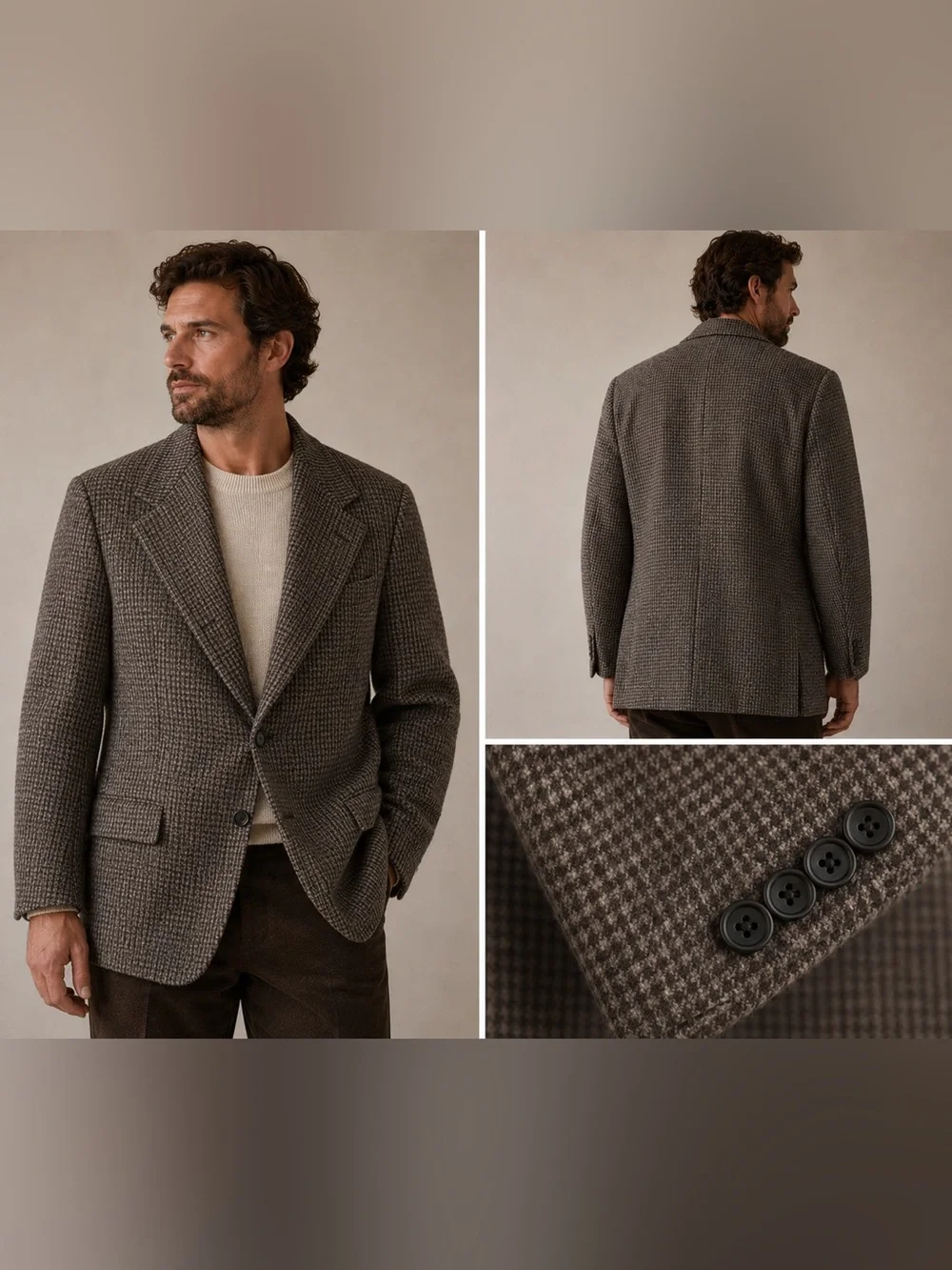 NWOT Vintage The J. Peterman Wool Havana Blazer Sport Coat 44R Brown Made in USA